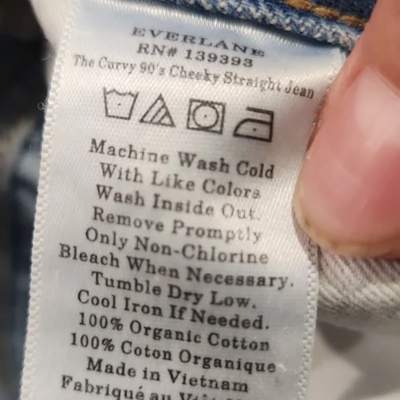 Everlane Curvy 90s Cheeky Straight Jean‎ Organic Cotton Light Wash Rigid Size 26 - Picture 10 of 10